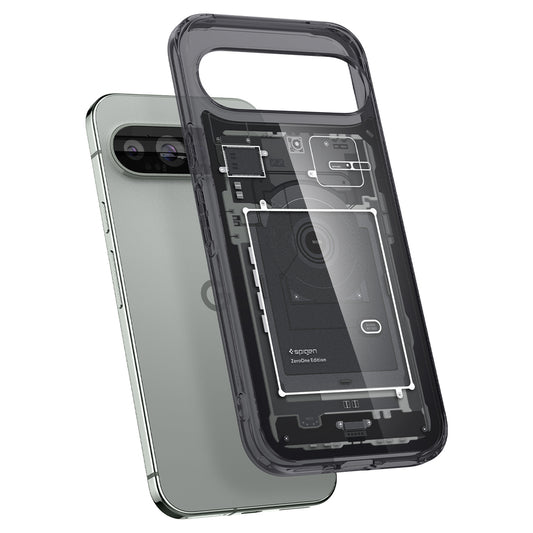 Tok Google Pixel 9 Pro XL-hez, Spigen, Ultra Hybrid Zero One, Fekete ACS07722