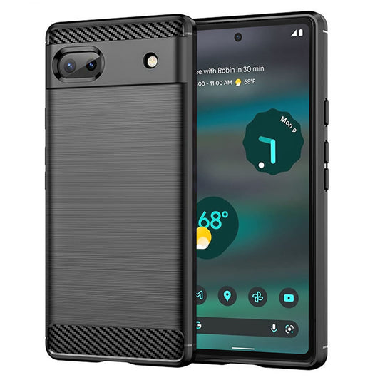 Tok Google Pixel 6a-hoz, Techsuit, karbon, fekete