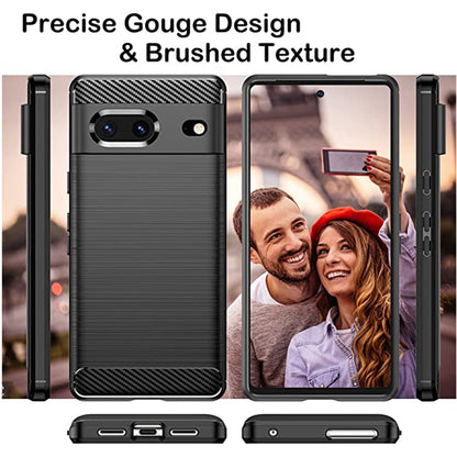 Tok Google Pixel 7-hez, Techsuit, karbon, fekete