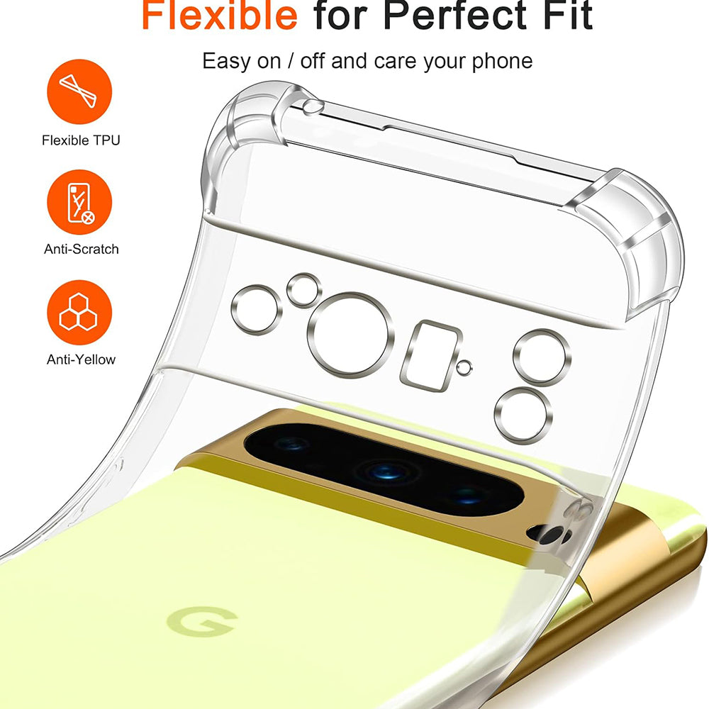 Tok Google Pixel 8 Pro-hoz, Techsuit, ütésálló átlátszó, áttetsző