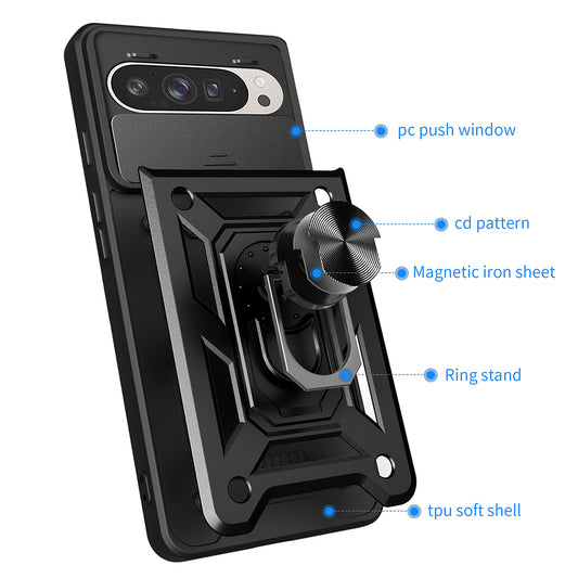 Tok Google Pixel 9 / 9 Pro-hoz, Techsuit, CamShield, rózsaszín