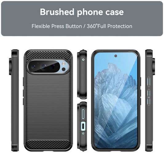 Tok Google Pixel 9 / 9 Pro-hoz, Techsuit, karbon, fekete