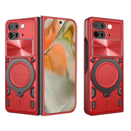 Tok Google Pixel 9 Pro Fold-hoz, Techsuit, CamGuard Pro, Piros