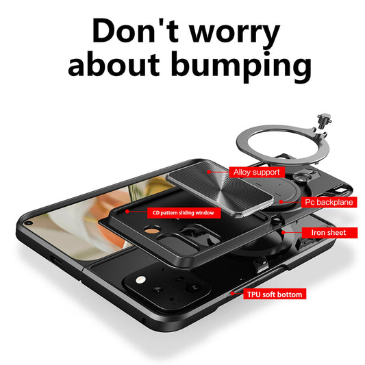 Tok Google Pixel 9 Pro Fold-hoz, Techsuit, CamGuard Pro, Piros