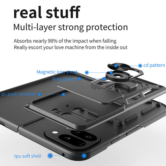 Tok Google Pixel 9 Pro Fold-hoz, Techsuit, CamShield, Zöld