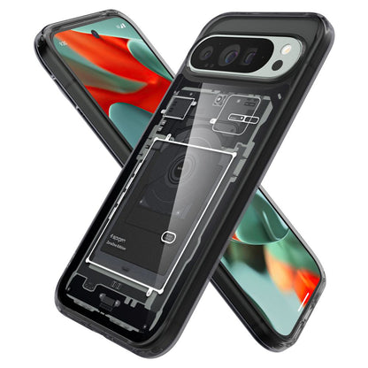 Tok Google Pixel 9 Pro XL-hez, Spigen, Ultra Hybrid Zero One, Fekete ACS07722