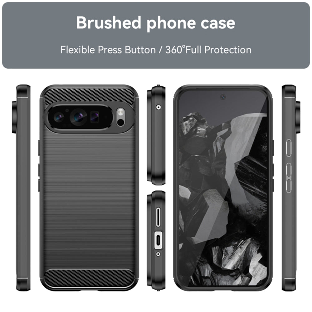Tok a Google Pixel 9 Pro XL-hez, Techsuit, karbon, fekete