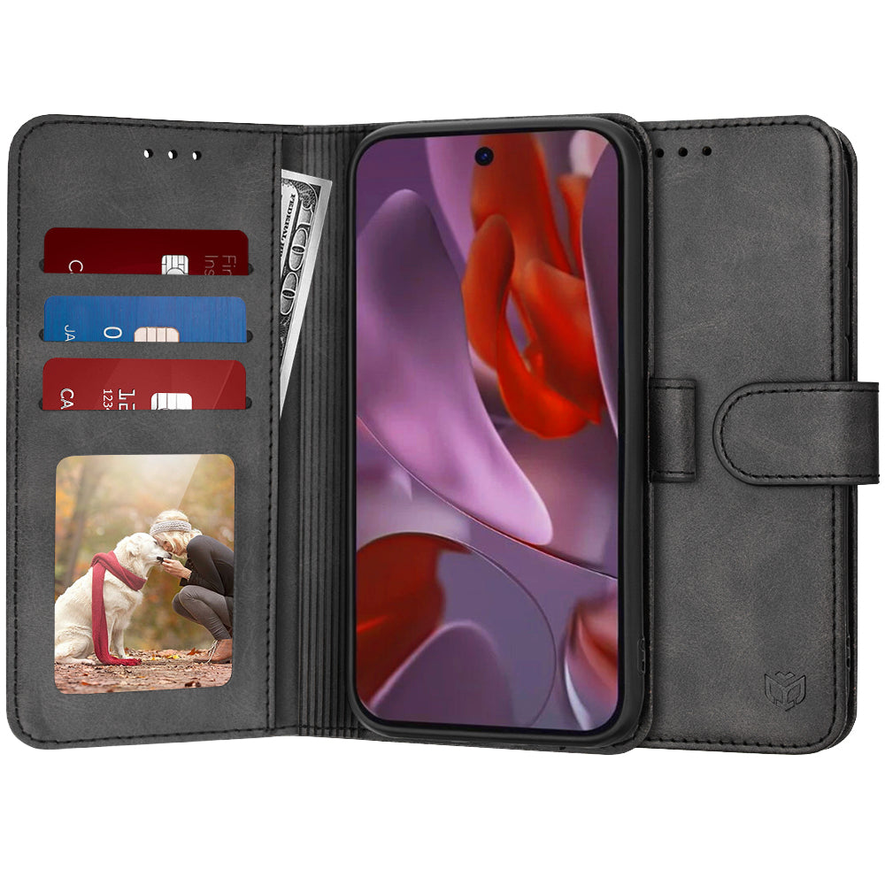 Tok Google Pixel 9a-hoz, Techsuit, Diary Book, Fekete