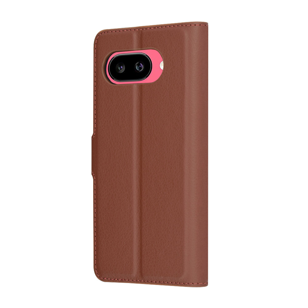 Tok Google Pixel 9a-hez, Techsuit, bőr folio, barna