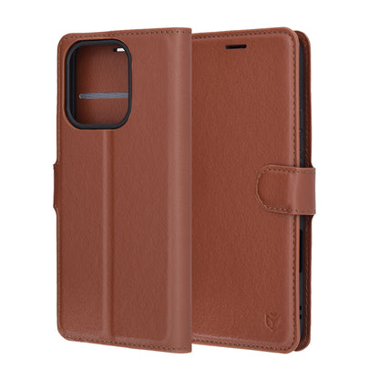 Honor 400 Lite tok, Techsuit, bőr folio, barna