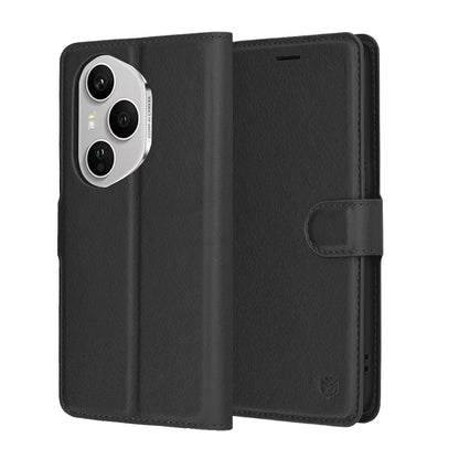 Honor 400 Pro tok, Techsuit, bőr folio, fekete