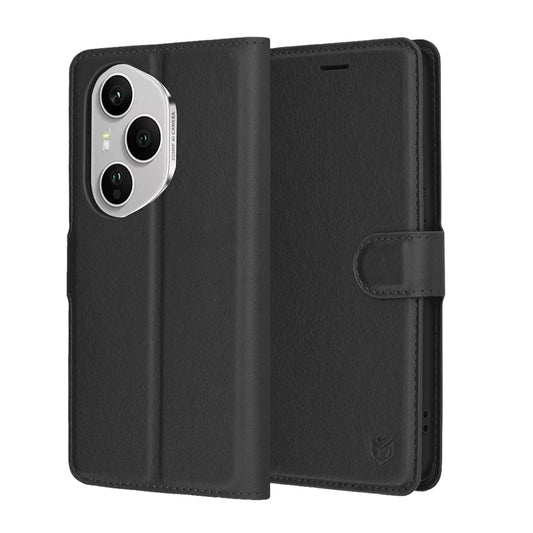 Honor 400 Pro tok, Techsuit, bőr folio, fekete