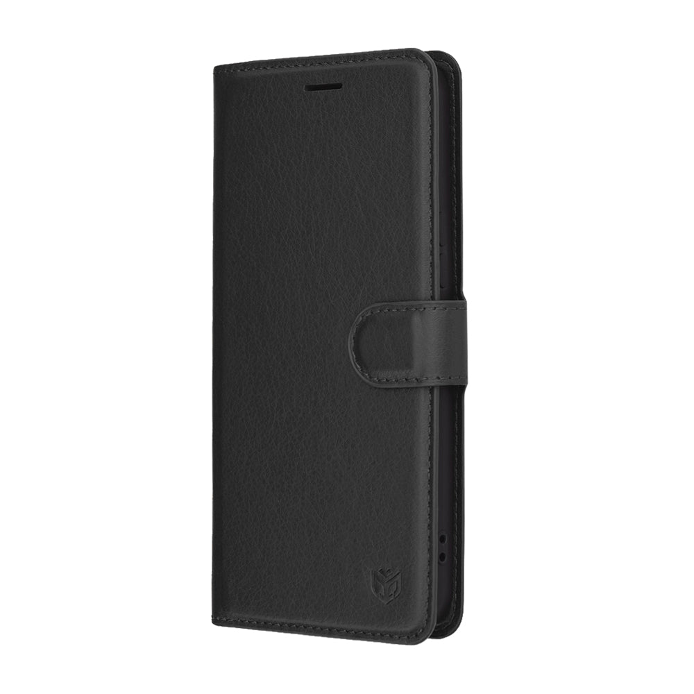 Honor 400 Pro tok, Techsuit, bőr folio, fekete