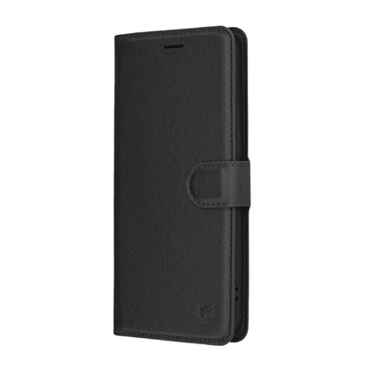 Honor 400 Pro tok, Techsuit, bőr folio, fekete