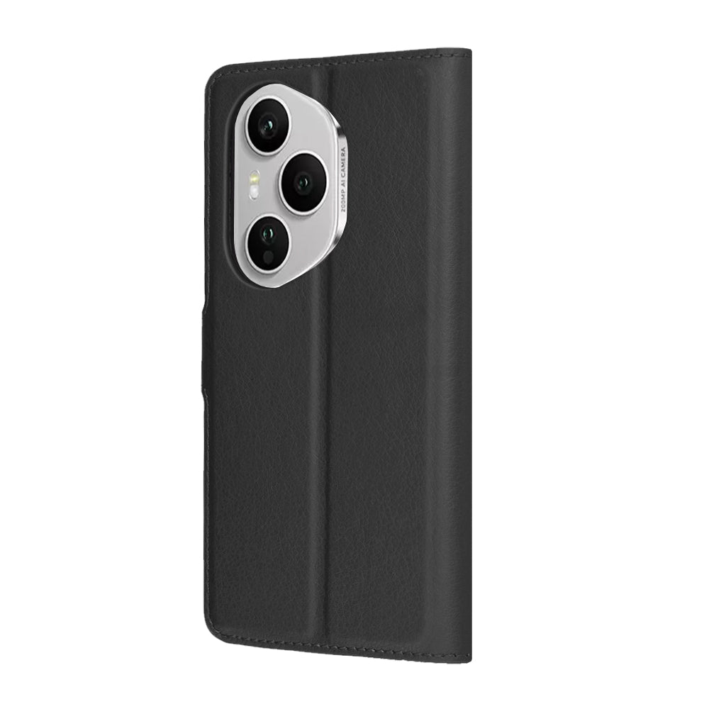 Honor 400 Pro tok, Techsuit, bőr folio, fekete