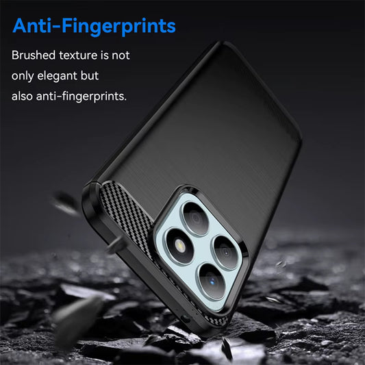 Tok a Honor 400 Smart 4G / X7d 4G / 400 Smart 5G készülékhez, Techsuit, szénszálas, fekete