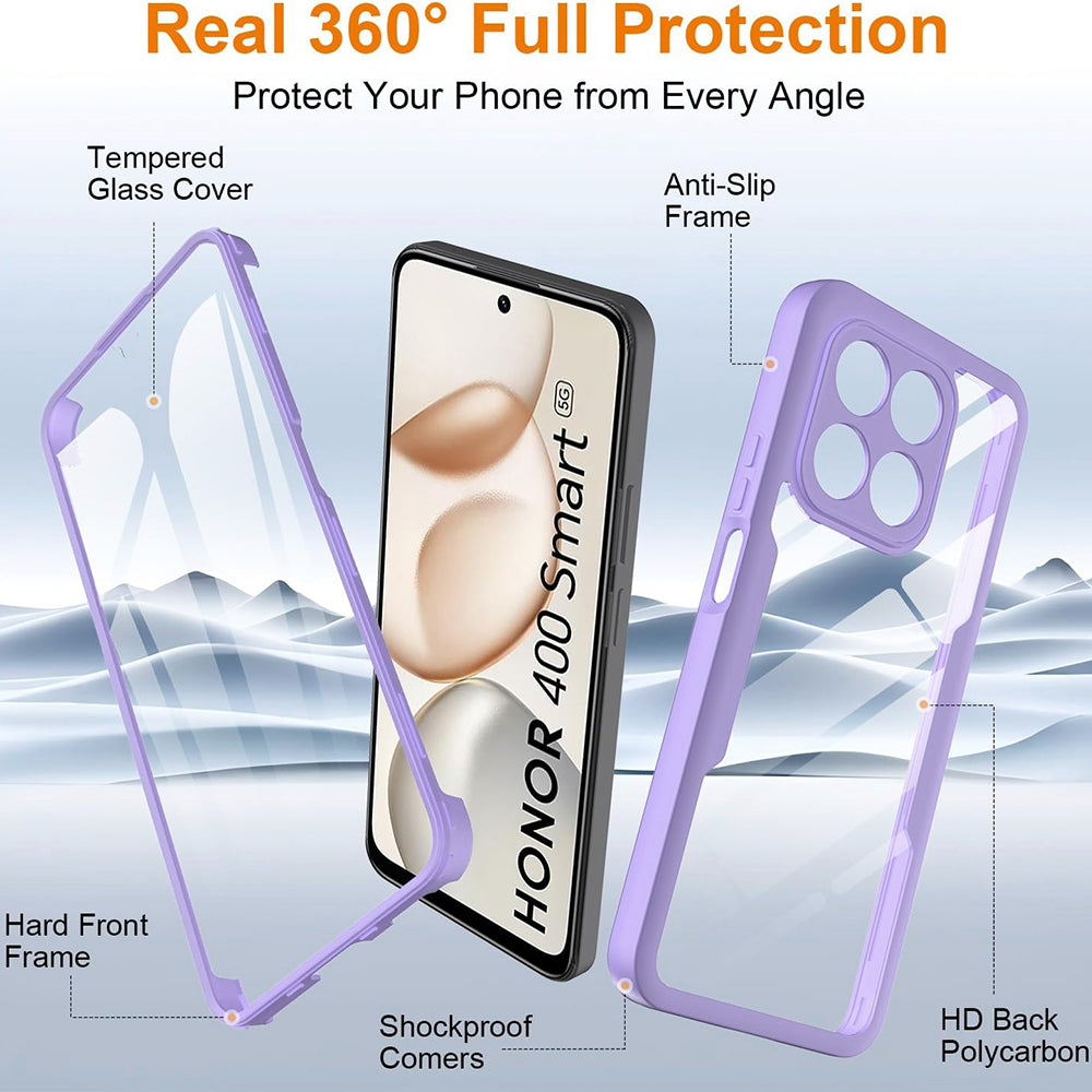 Tok a Honor 400 Smart 4G / X7d 4G / 400 Smart 5G készülékhez, Techsuit, ColorVerse 360, Lila