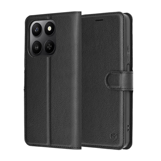 Tok Honor 400 Smart 4G / X7d 4G / 400 Smart 5G, Techsuit, bőr folio, fekete