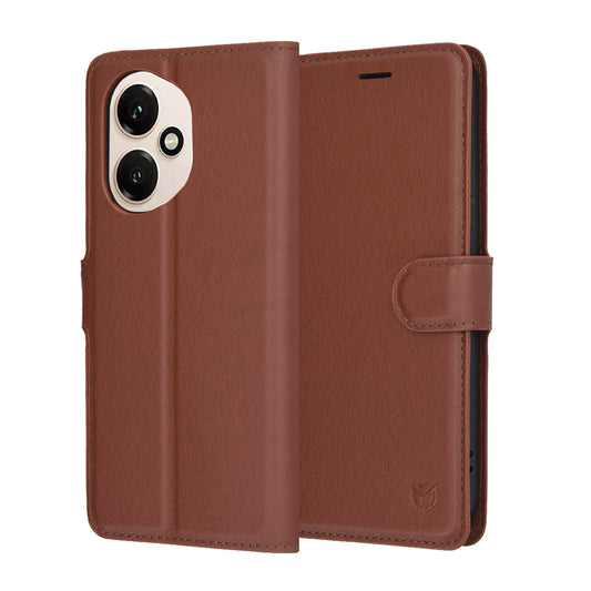 Honor 400 tok, Techsuit, bőr folio, barna