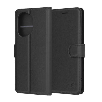 Case for Honor 400, Techsuit, Leather Folio, Black