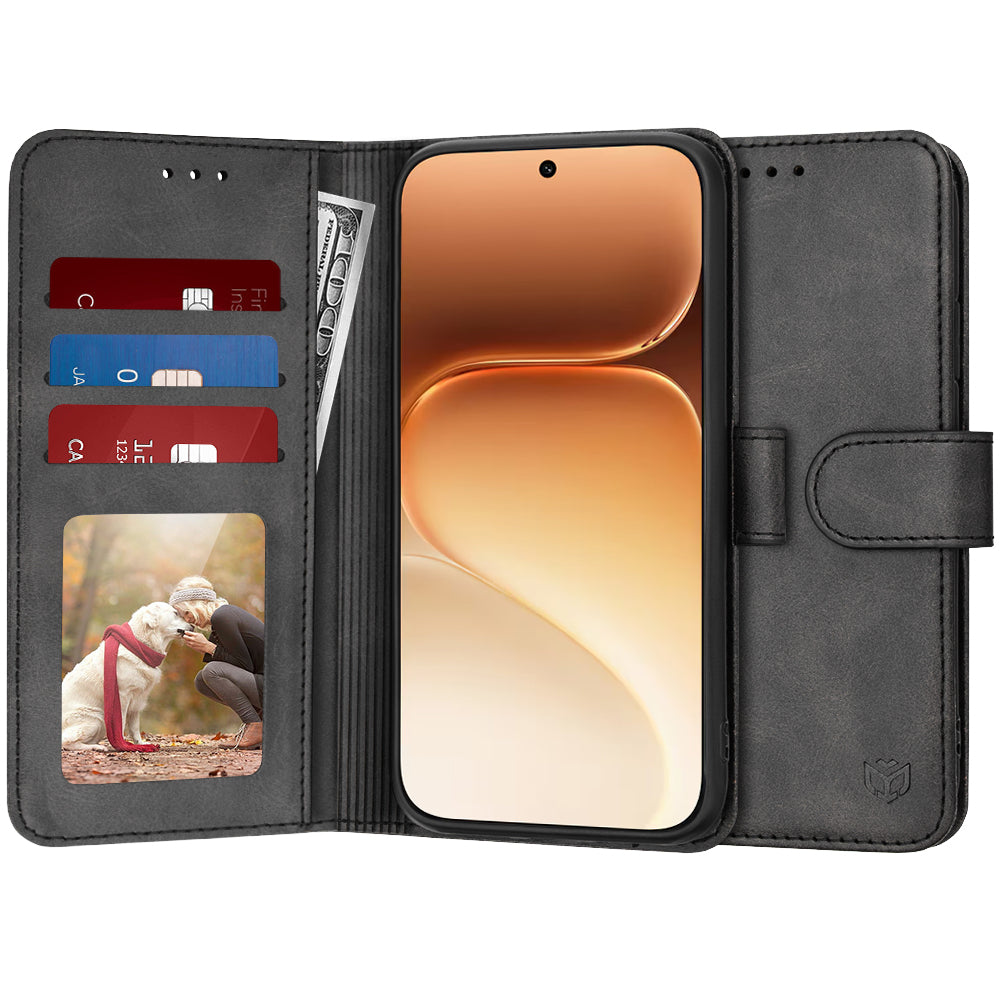 Case for Honor 600 Pro, Techsuit, Diary Book, Black
