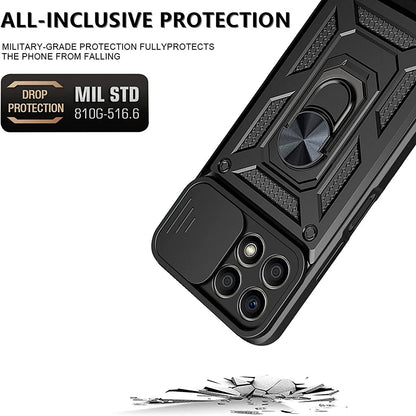 Tok Honor 70 Lite / X6 / X8 5G-hez, Techsuit, CamShield, Fekete