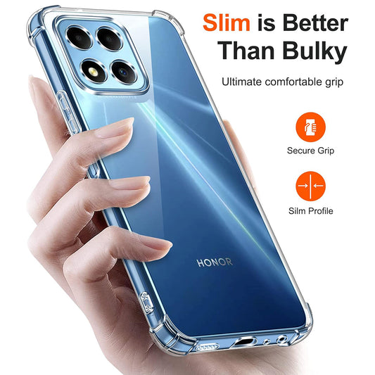 Tok Honor 70 Lite / X6 / X8 5G-hez, Techsuit, ütésálló átlátszó, áttetsző