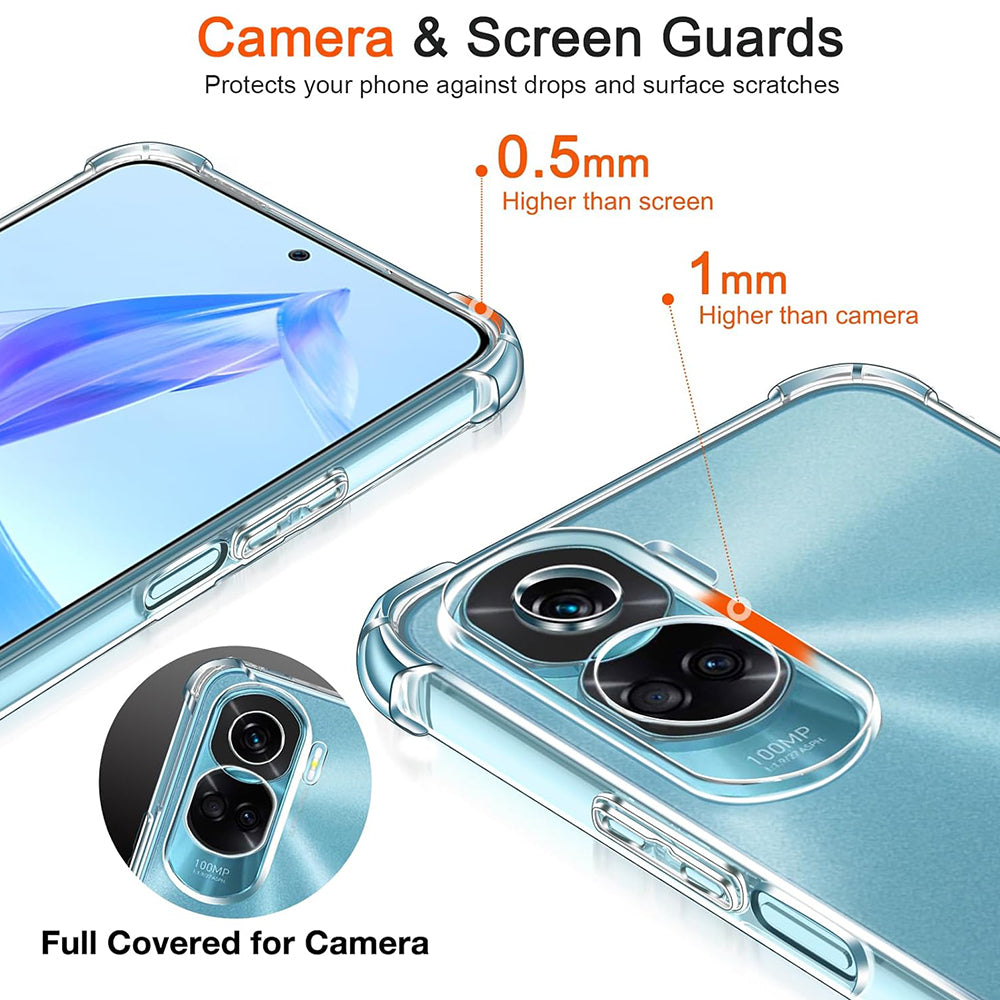 Case for Honor 90 Lite, Techsuit, Shockproof Clear, Transparent