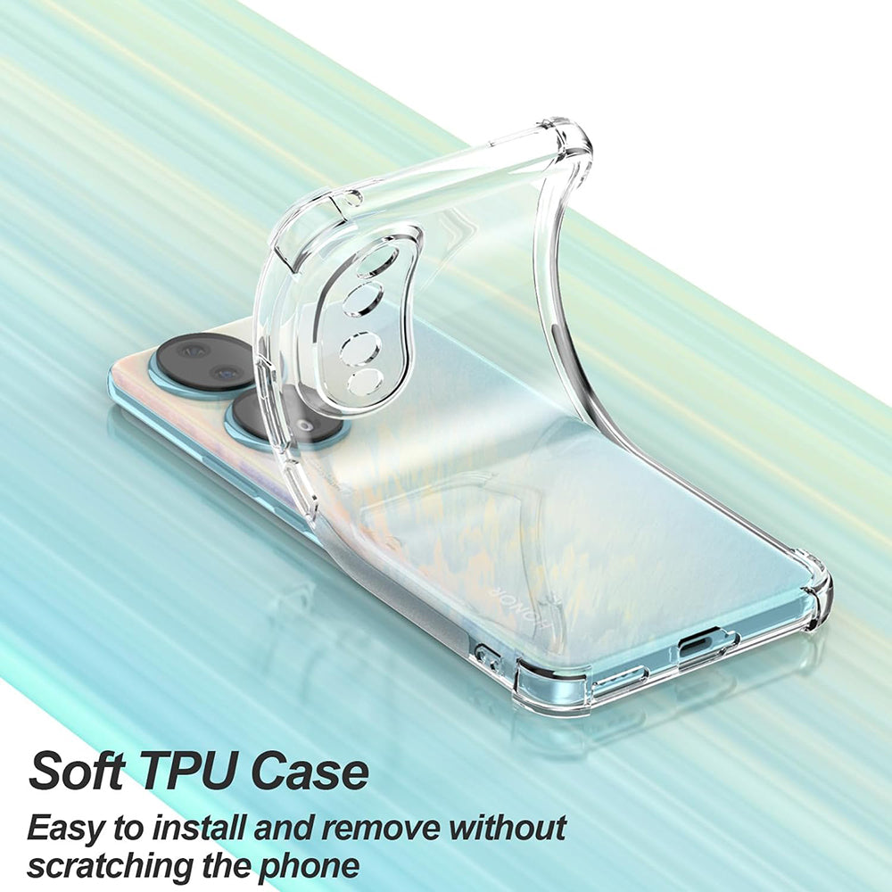 Case for Honor 90 Pro, Techsuit, Shockproof Clear, Transparent