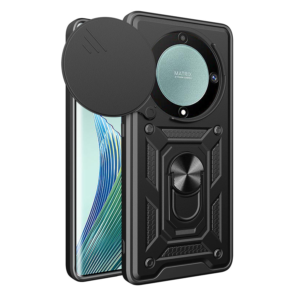 Tok Honor Magic5 Lite-hez, Techsuit, CamShield, Fekete