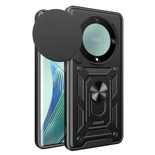 Tok Honor Magic5 Lite-hez, Techsuit, CamShield, Fekete