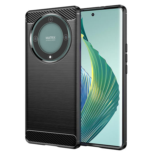 Tok Honor Magic5 Lite-hez, Techsuit, karbon, fekete