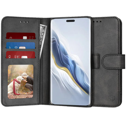 Tok Honor Magic6 Pro-hoz, Techsuit, Diary Book, Fekete