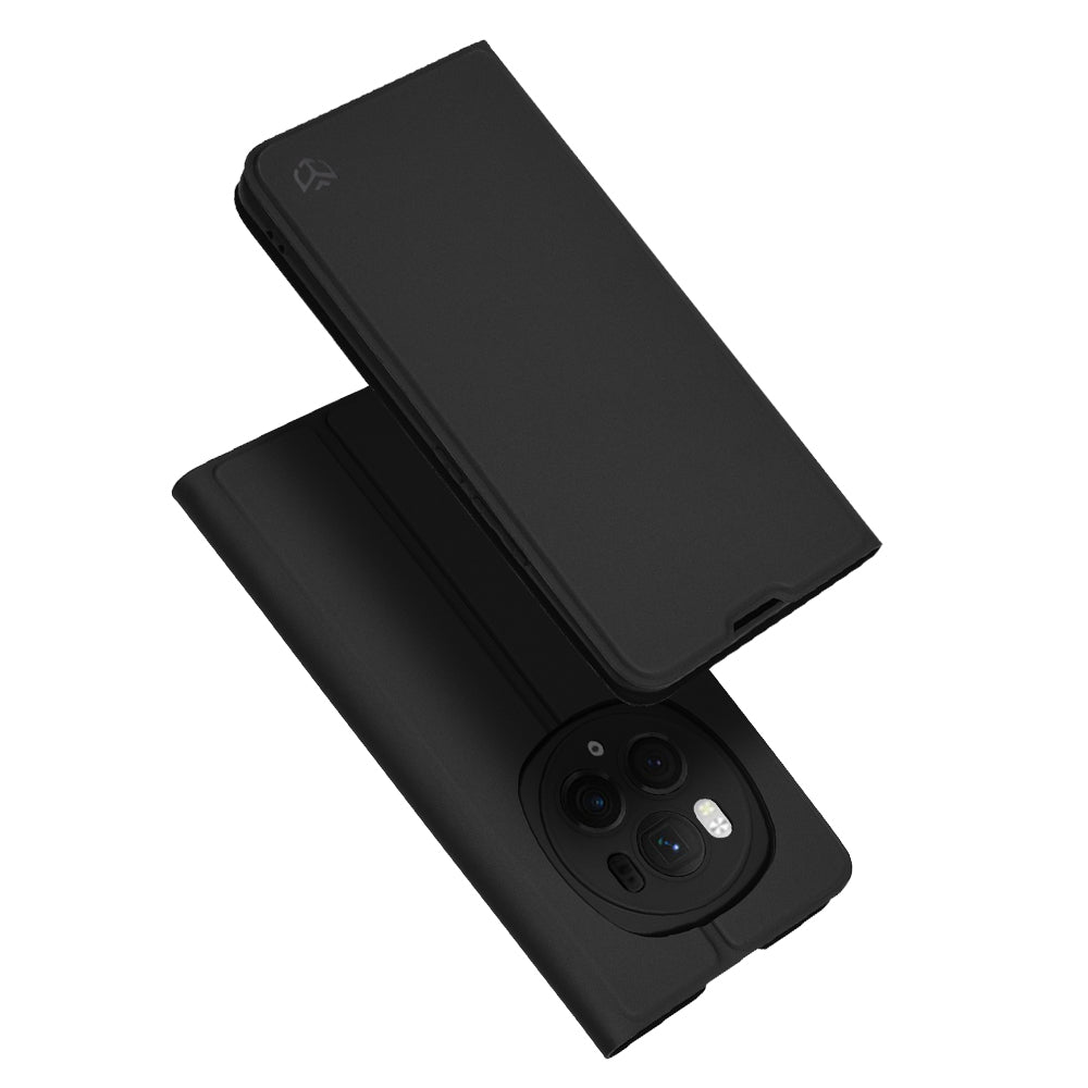 Tok Honor Magic6 Pro-hoz, Techsuit, Magskin Book, Fekete