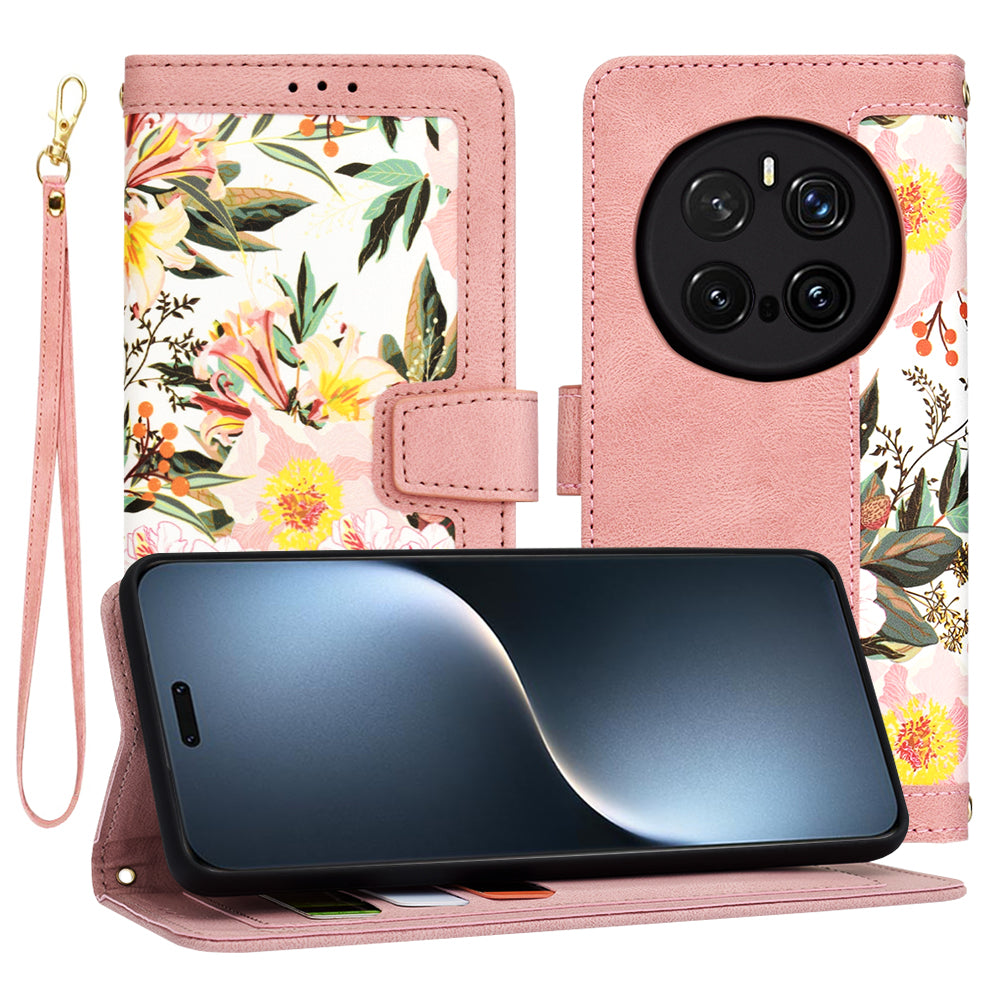 Tok Honor Magic7 Pro-hoz, Techsuit, FlipCraft, Rózsaszín