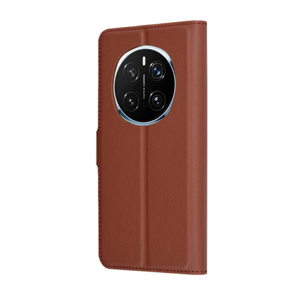 Tok Honor Magic7 Pro-hoz, Techsuit, bőr folio, barna