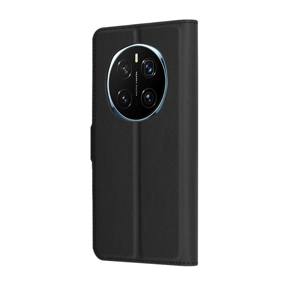 Honor Magic7 Pro tok, Techsuit, bőr folio, fekete