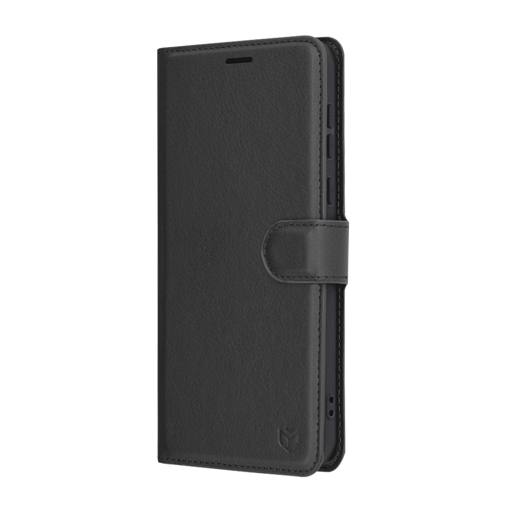 Honor Magic7 Pro tok, Techsuit, bőr folio, fekete