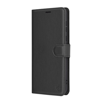 Honor Magic7 Pro tok, Techsuit, bőr folio, fekete