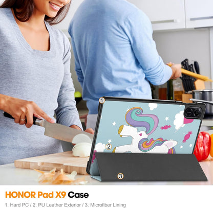 Tok Honor Pad X8a-hoz, Techsuit, FoldPro Unicorn, Többszínű