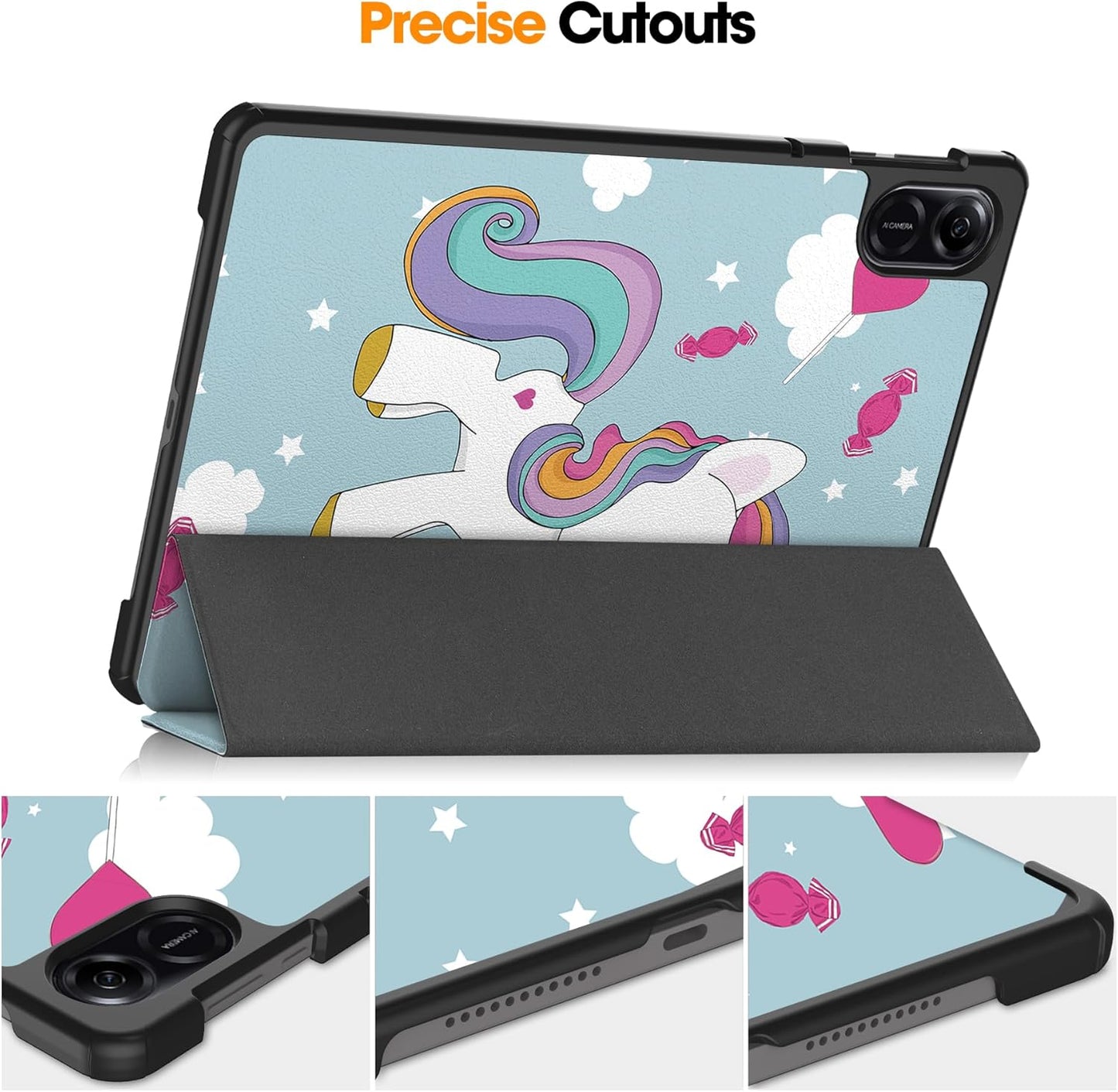 Tok Honor Pad X8a-hoz, Techsuit, FoldPro Unicorn, Többszínű