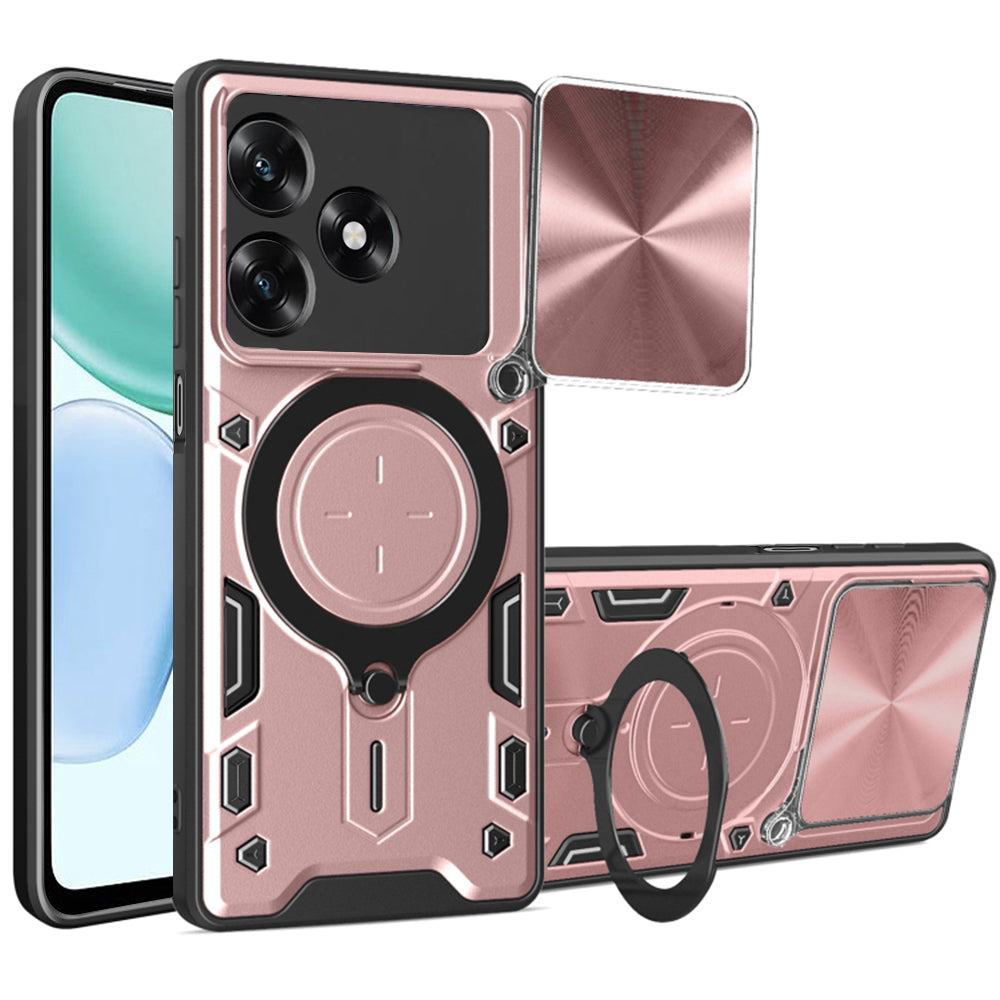 Tok a Honor X5c Plus-hoz, Techsuit, CamGuard Pro, Arany Rózsaszín