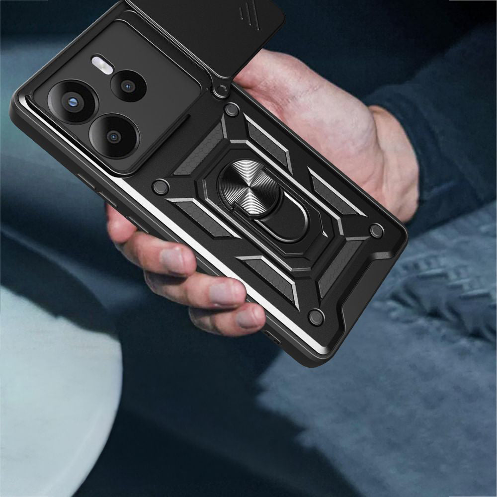 Tok Honor X6c-hez, Techsuit, CamShield, Fekete