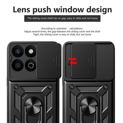 Tok Honor X7c / 200 Smart, Techsuit, CamShield, Fekete