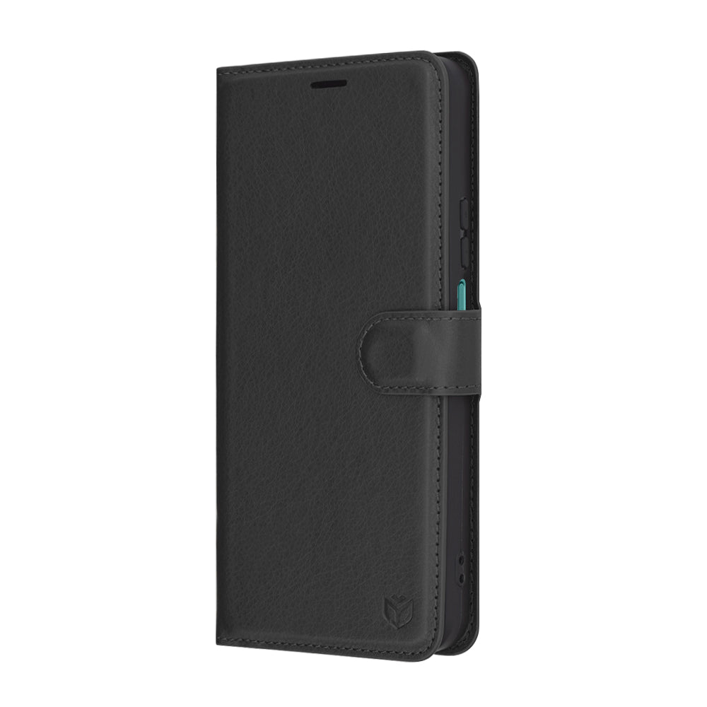 Tok Honor X7c / 200 Smart készülékhez, Techsuit, bőr folio, fekete