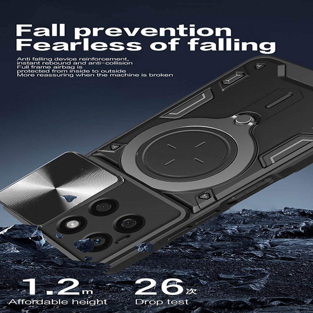 Case for Honor X8c, Techsuit, CamGuard Pro, Black