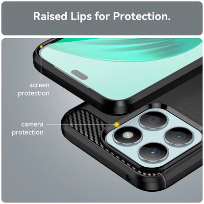 Case for Honor X8c, Techsuit, Carbon, Black
