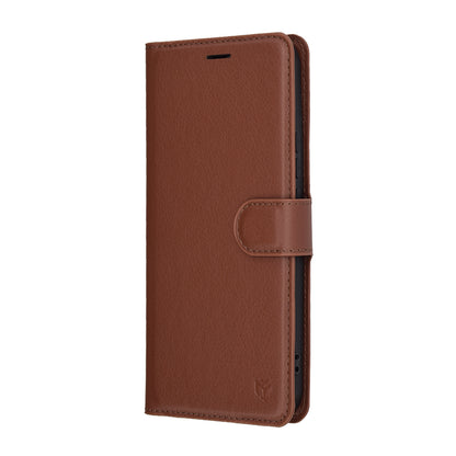 Honor X8c tok, Techsuit, bőr folio, barna