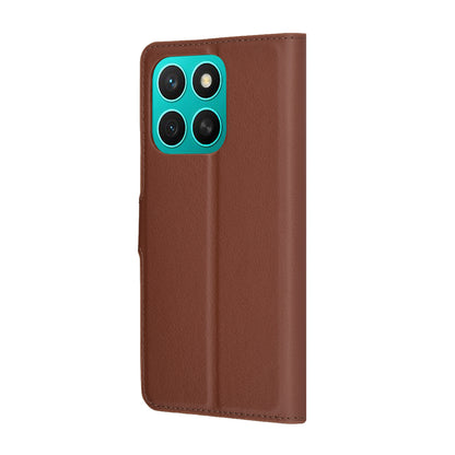 Honor X8c tok, Techsuit, bőr folio, barna