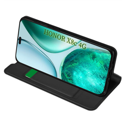 Tok Honor X8c-hez, Techsuit, Magskin Book, Fekete